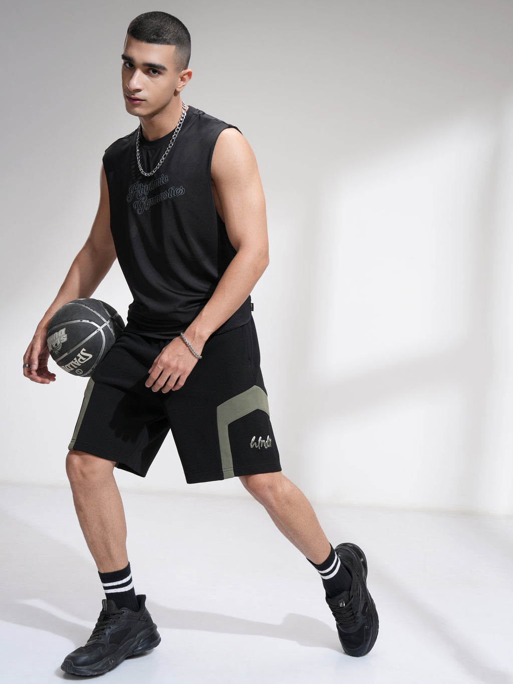 Highlander Men Black Regular Shorts - Black - Image 2