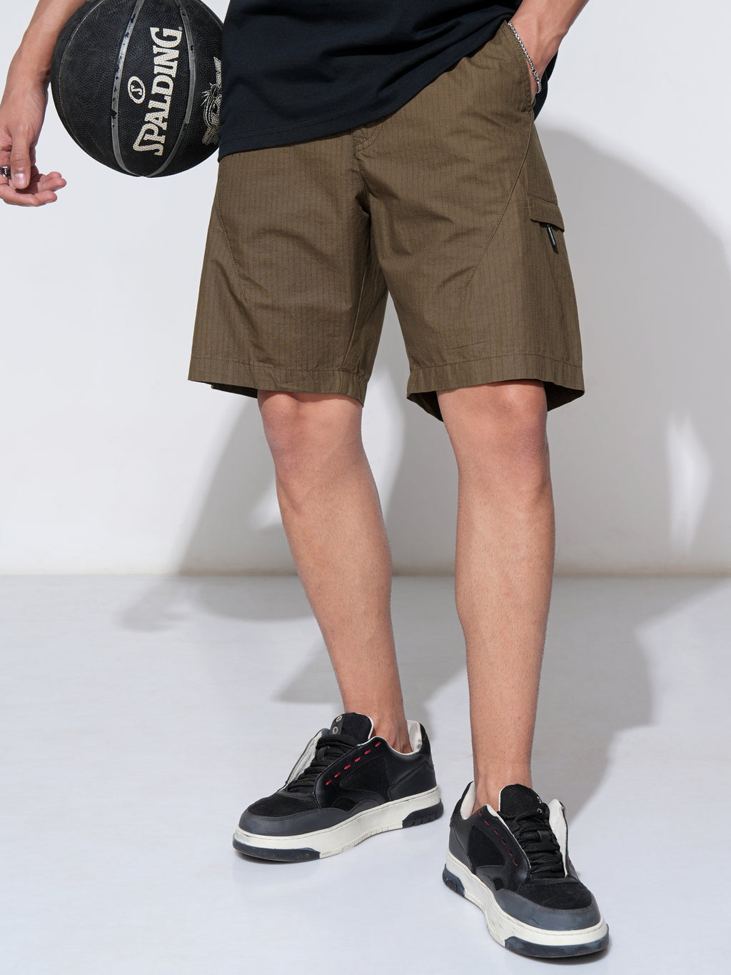 Highlander Men Brown Regular Fit Shorts - Brown - Image 1