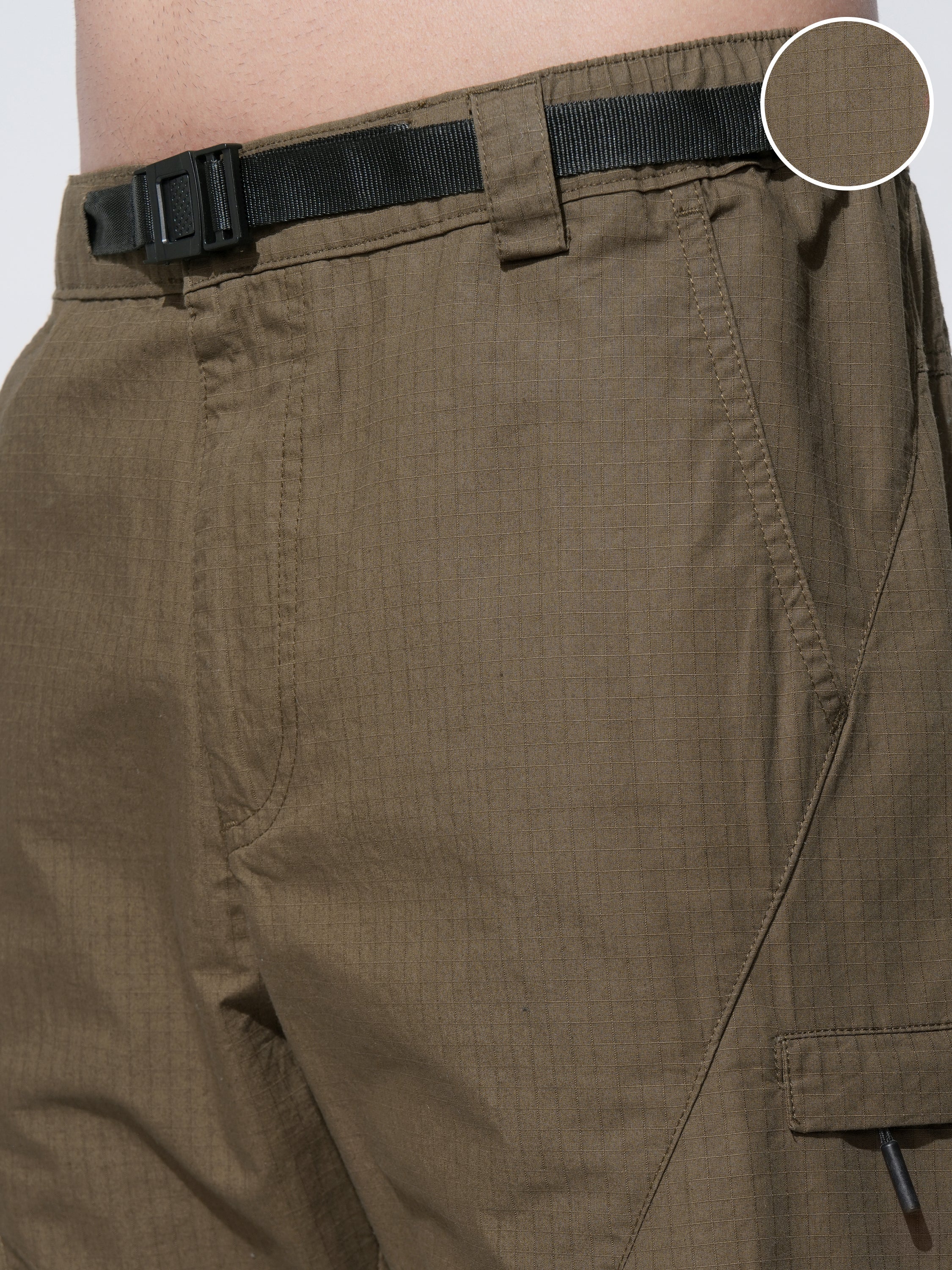 Highlander Men Brown Regular Fit Shorts - Brown - Image 5