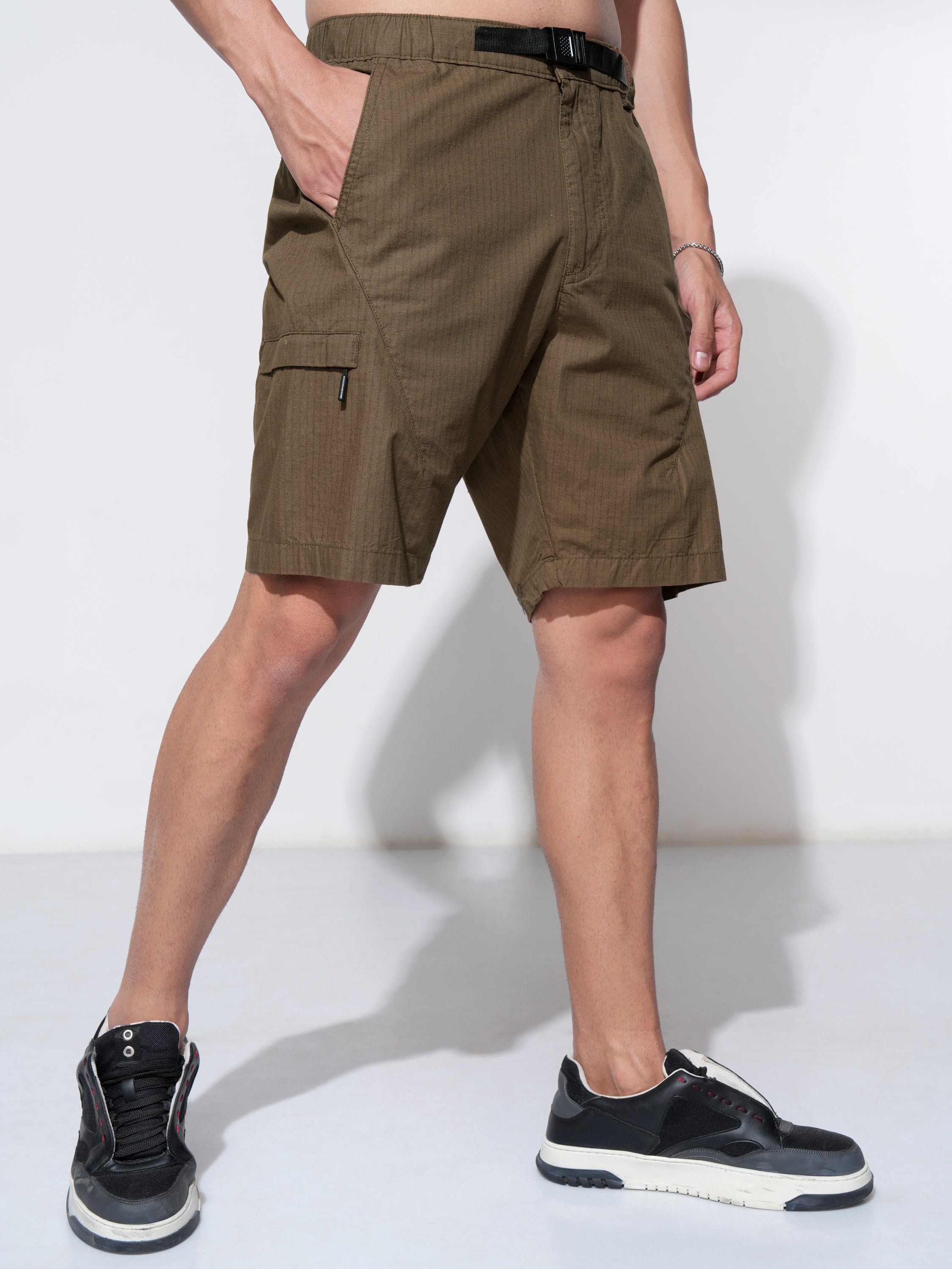 Highlander Men Brown Regular Fit Shorts - Brown - Image 6