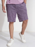 Highlander Men Purple Cotton Shorts - Purple - Image 1