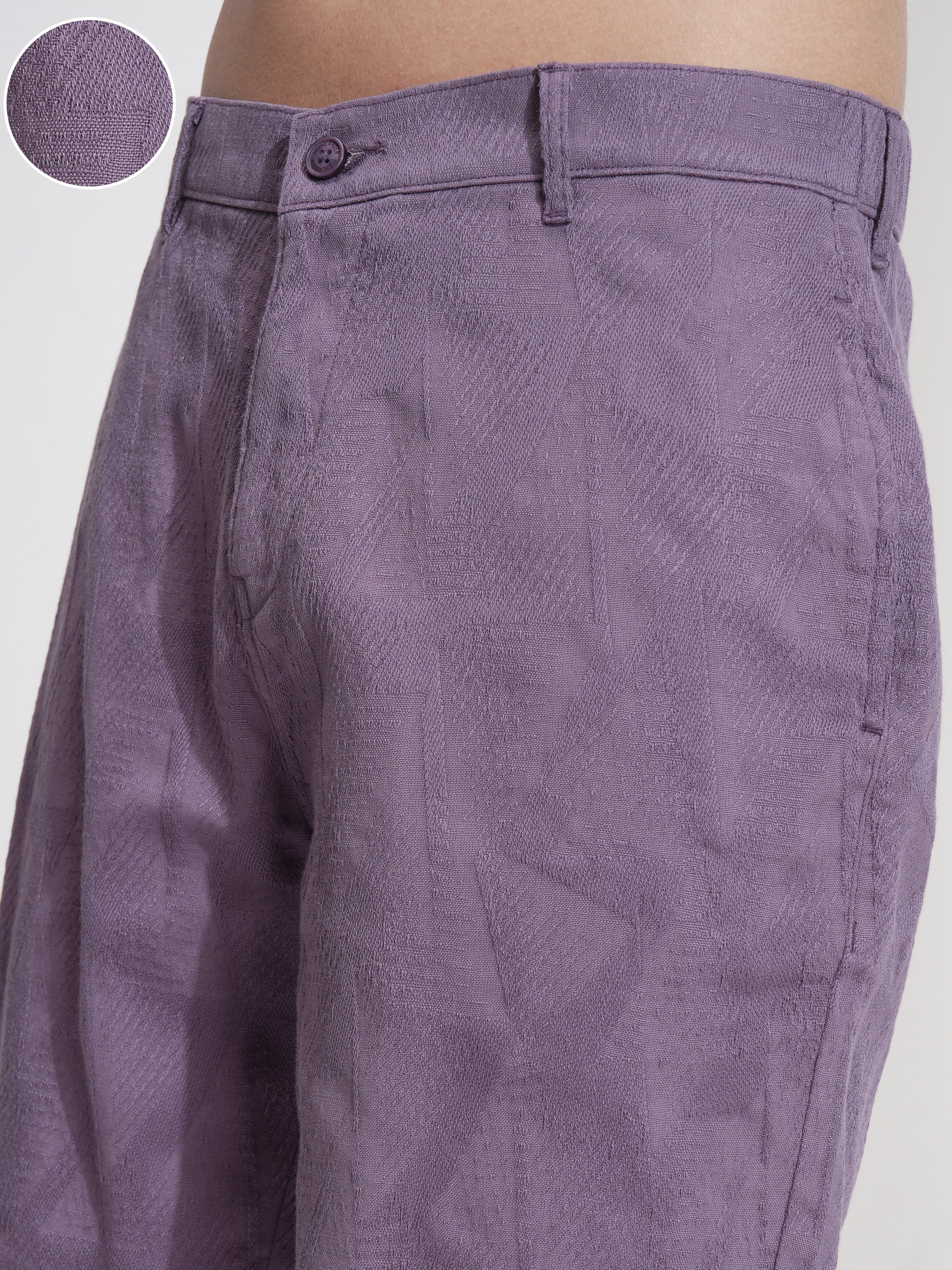 Highlander Men Purple Cotton Shorts - Purple - Image 5