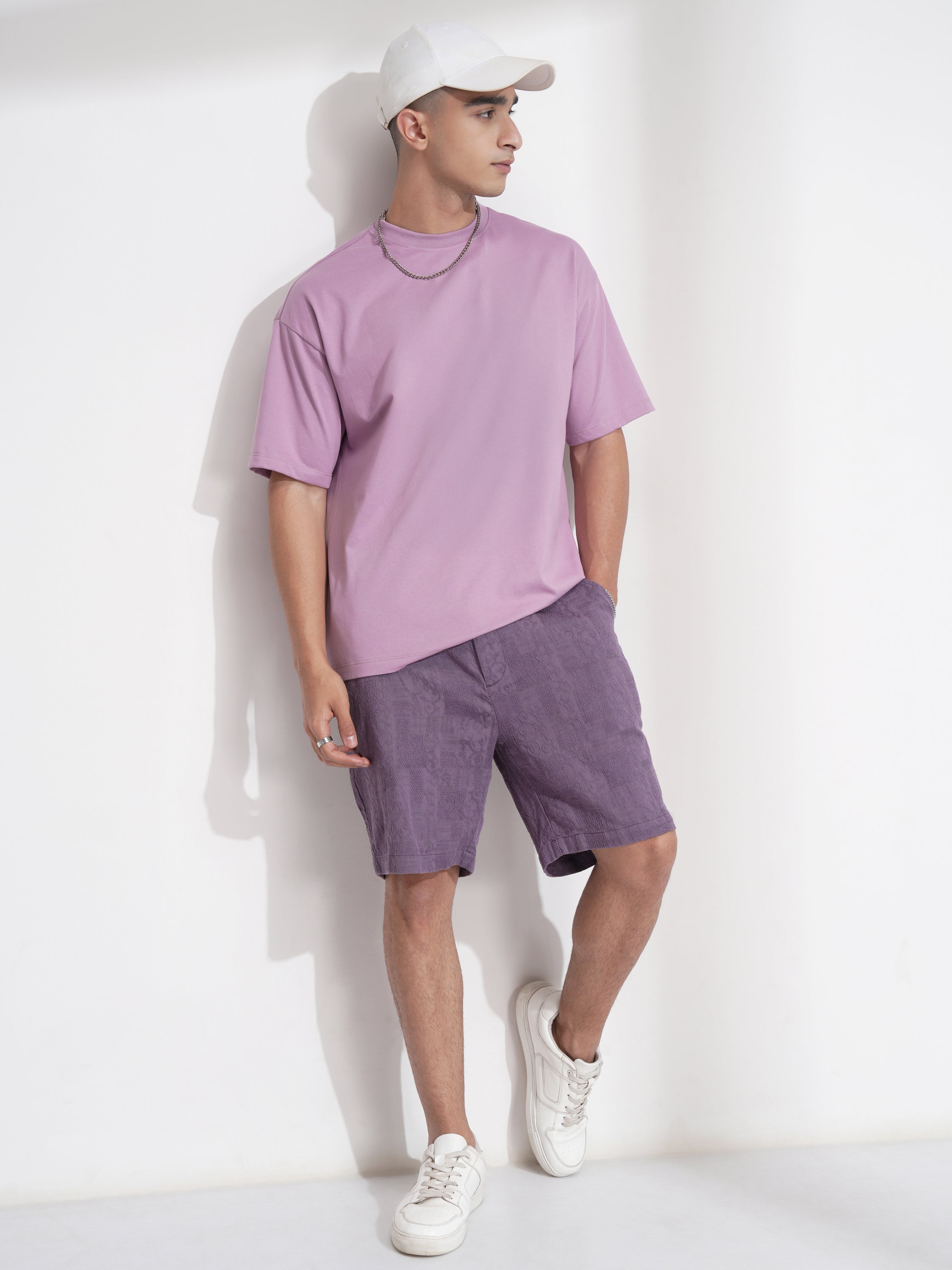 Highlander Men Purple Cotton Shorts - Purple - Image 2