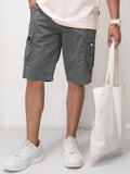 Highlander Men Grey Regular Fit Cargo Shorts - Grey - Image 1
