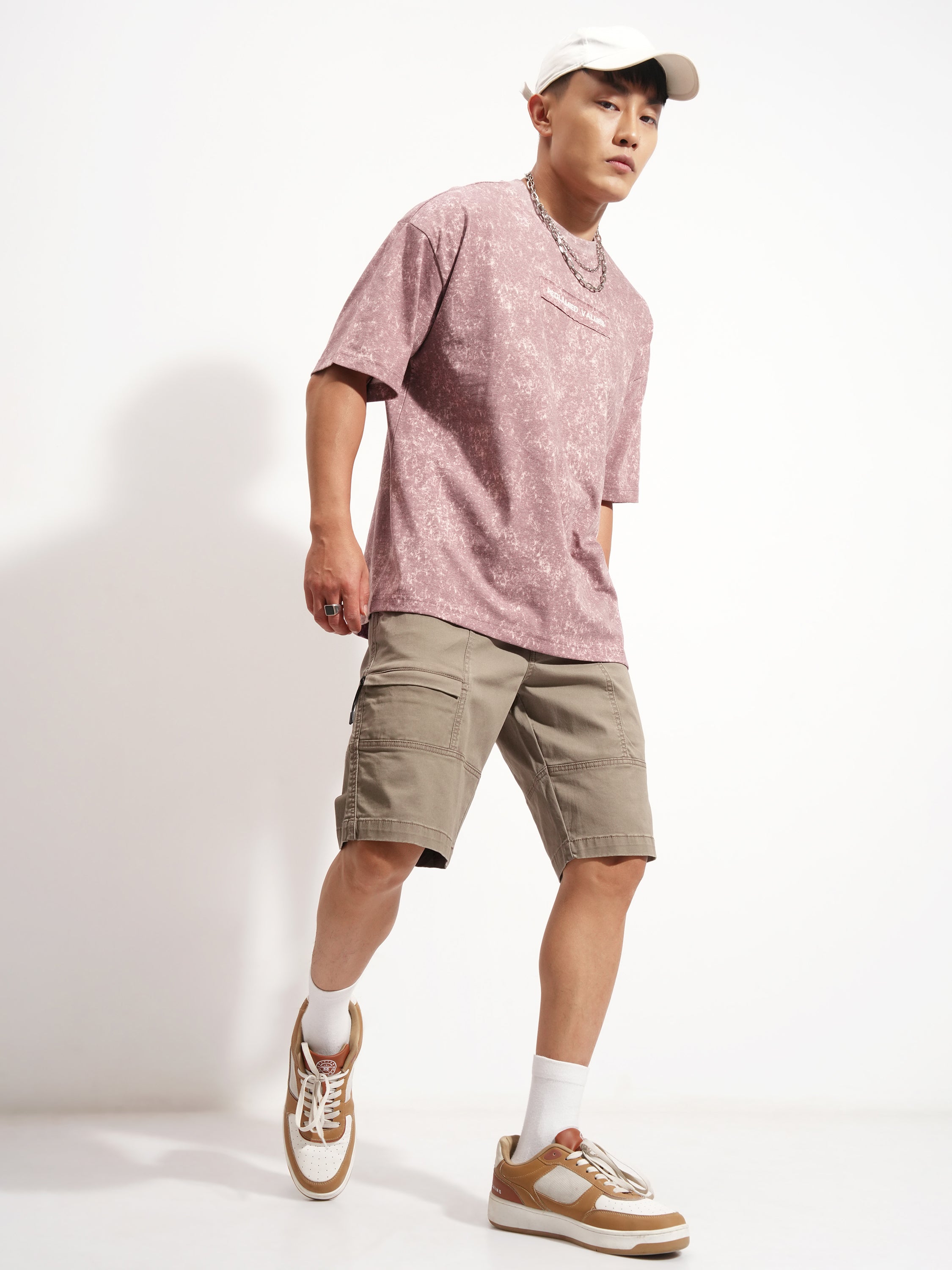 Highlander Men Grey Relaxed Fit Cargo Shorts - Grey - Image 2