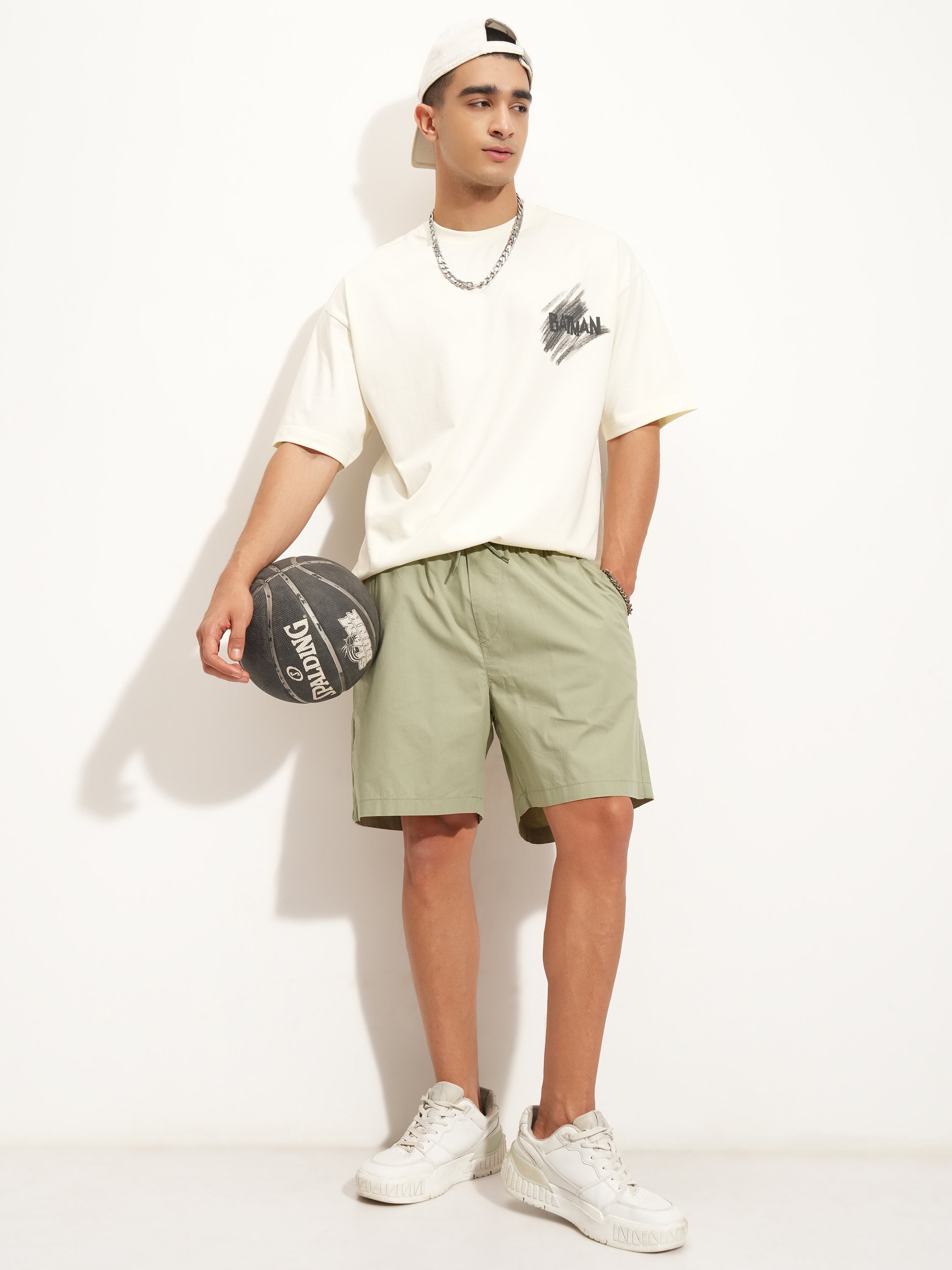 Highlander Men Olive Relaxed Fit Shorts - Olive - Image 2