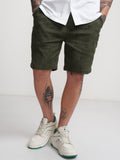 Highlander Men Olive Relaxed Fit Shorts - Olive - Image 1
