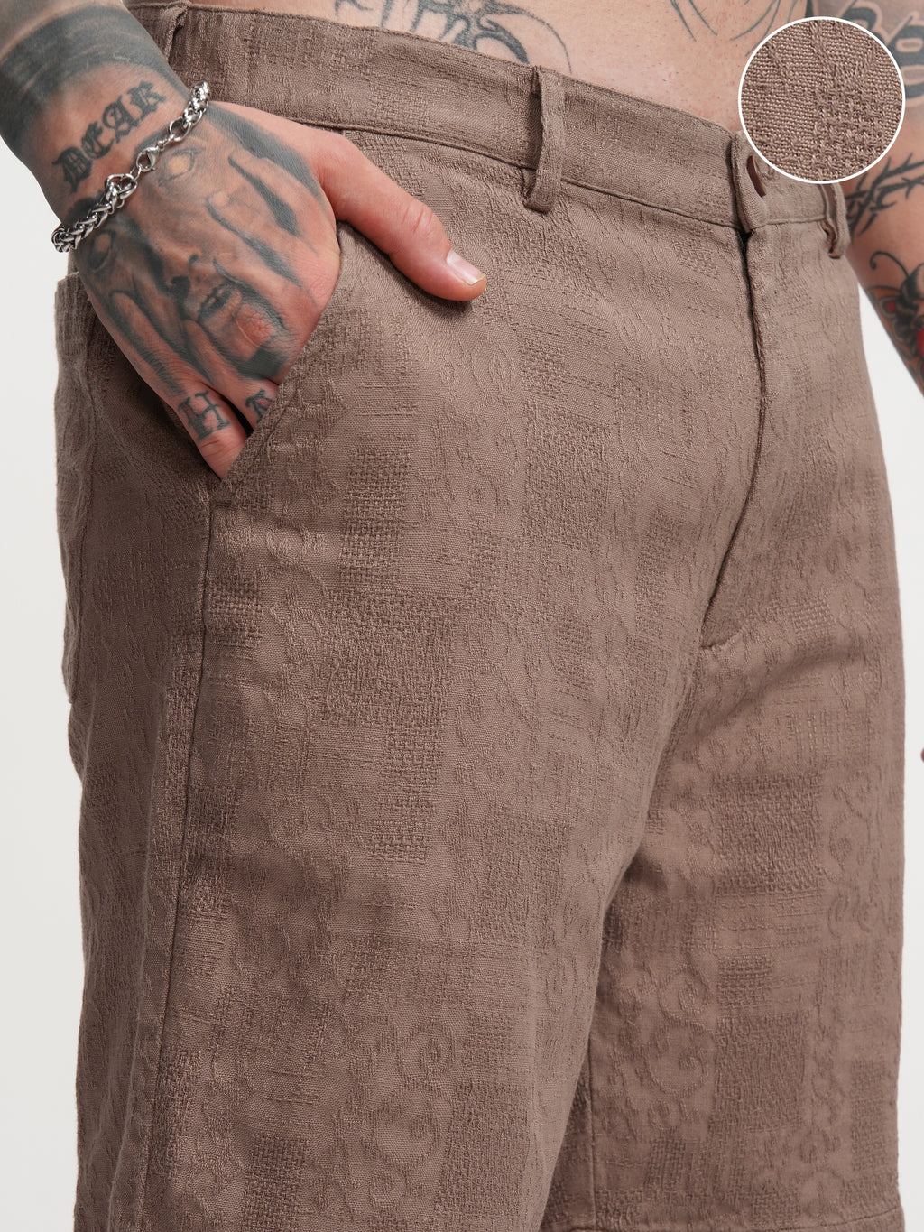 Highlander Men Brown Relaxed Fit Shorts - Brown - Image 5