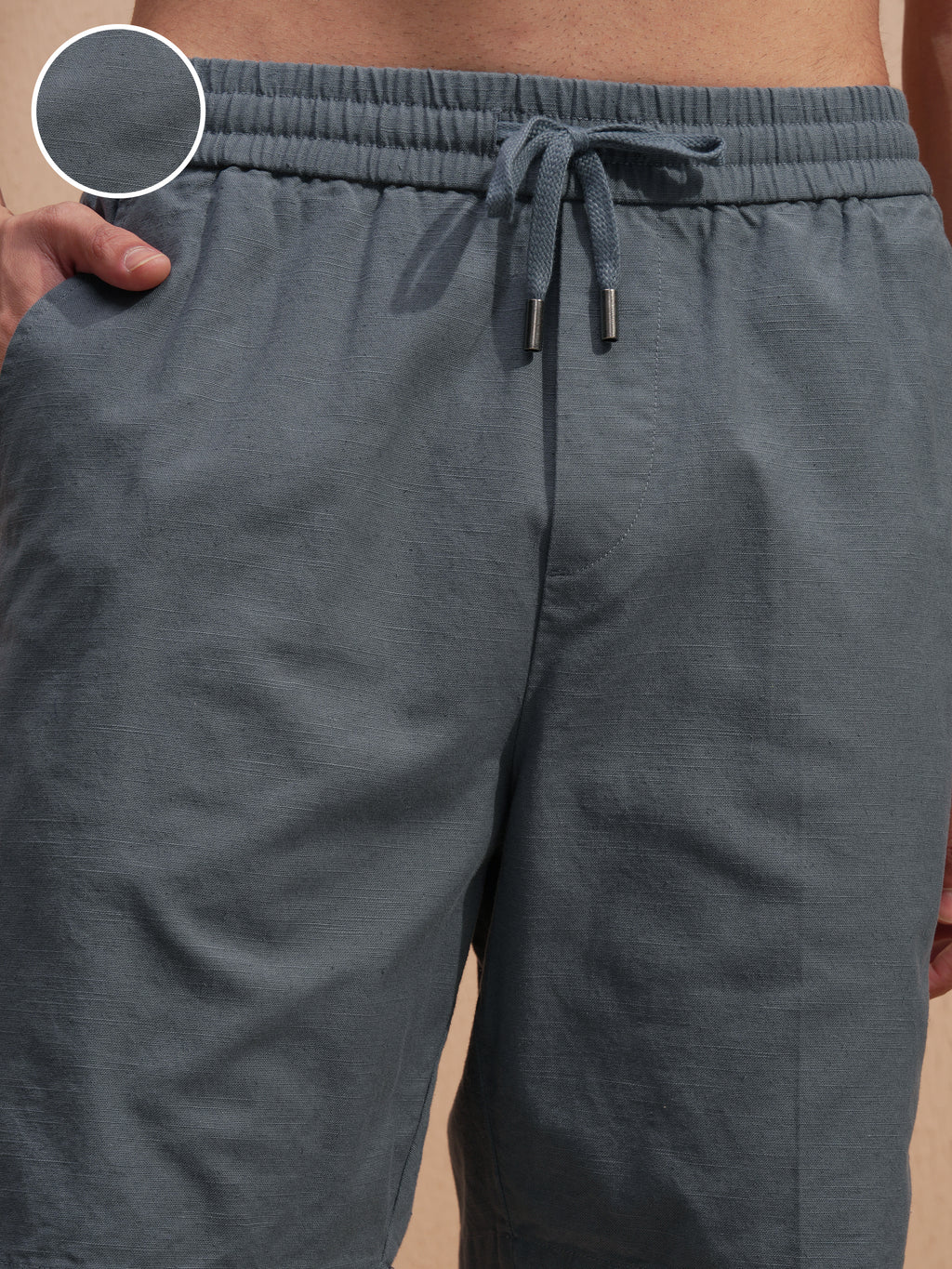 Highlander Men Grey Loose Fit Cargo Shorts - Grey - Image 5