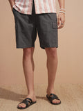 Highlander Men Grey Loose Fit Cargo Shorts - Grey - Image 1