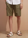 Highlander Men Brown Loose Fit Cargo Shorts - Brown - Image 1