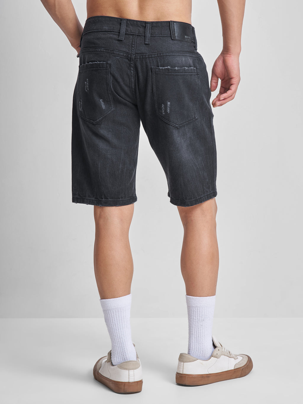 Highlander Men Black Regular Fit Shorts - Black - Image 3