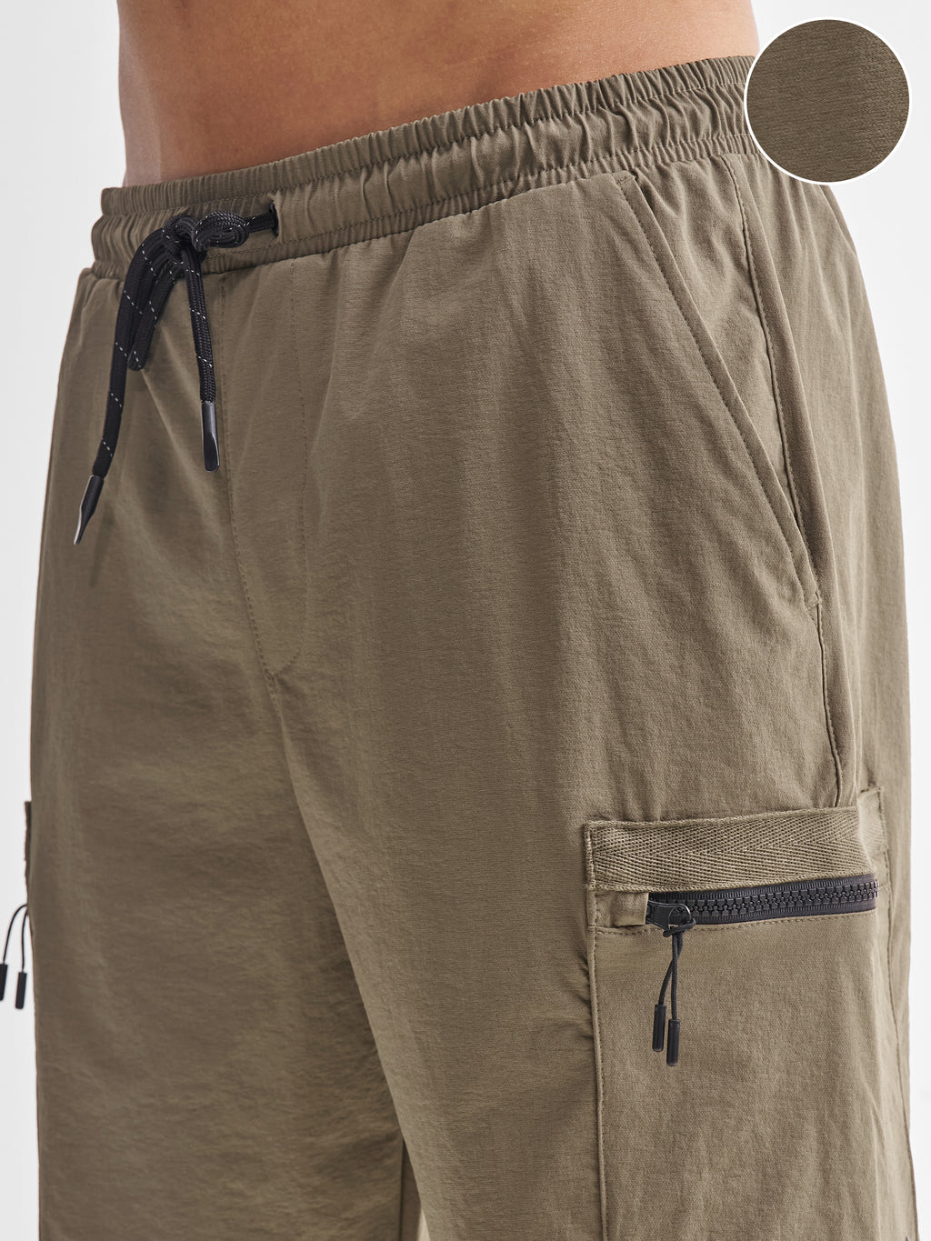 Highlander Men Brown Slim Fit Cargo Shorts - Brown - Image 5