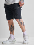 Highlander Men Black Slim Fit Cargo Shorts - Black - Image 1