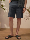 Highlander Men Navy Blue Relaxed Fit Shorts - Navy Blue - Image 1