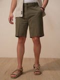 Highlander Men Olive Relaxed Fit Shorts - Olive - Image 1