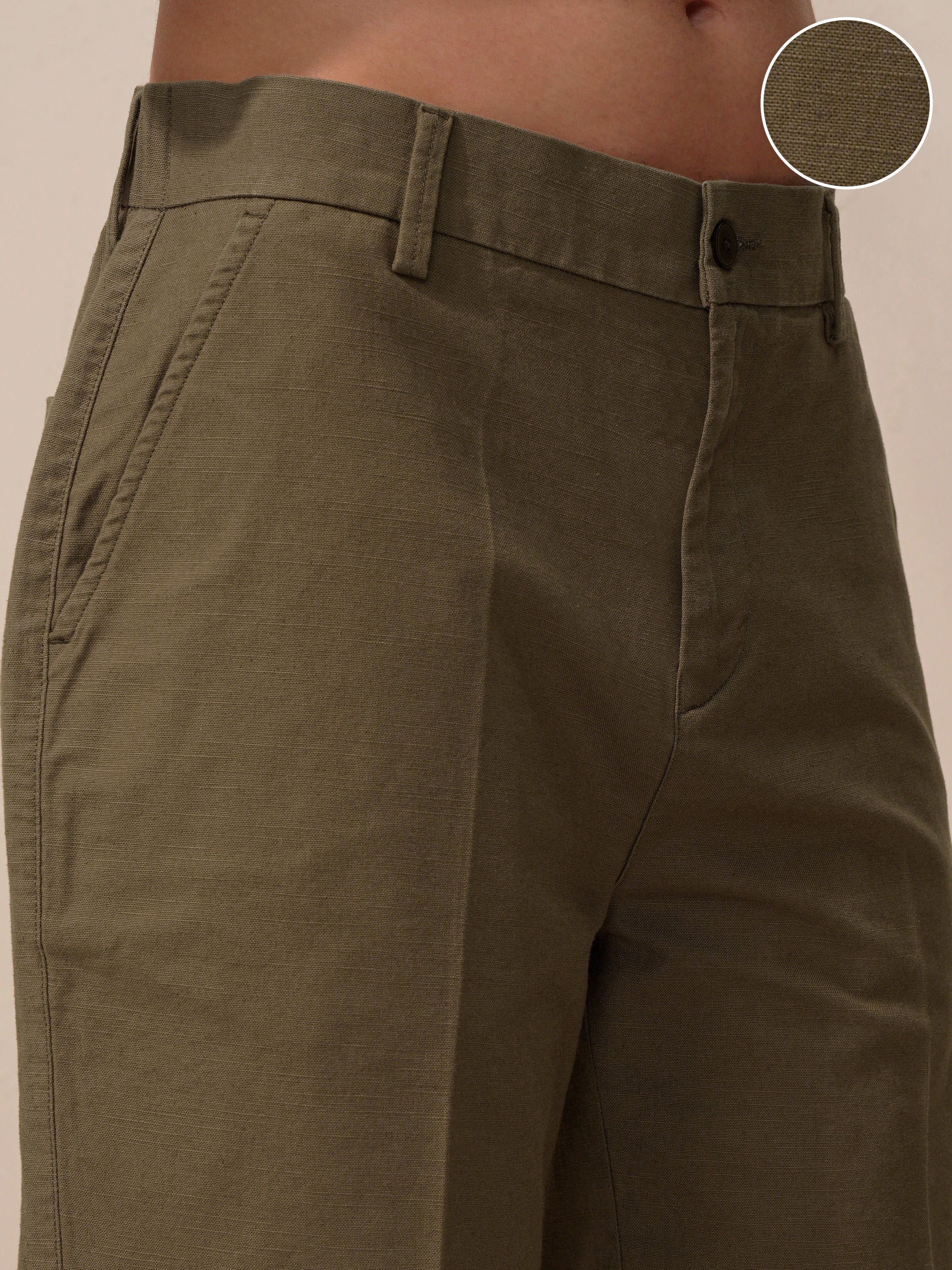Highlander Men Olive Relaxed Fit Shorts - Olive - Image 5