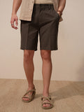 Highlander Men Brown Relaxed Fit Shorts - Brown - Image 1