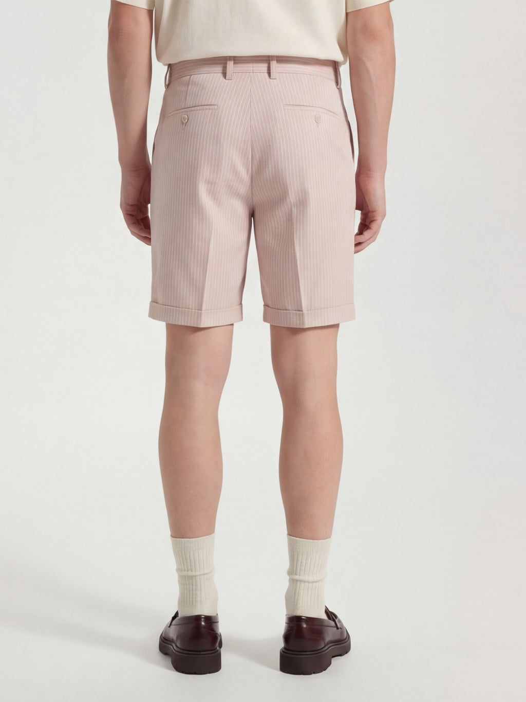 Highlander Men Pink Relaxed Fit Chino Shorts - Pink - Image 3