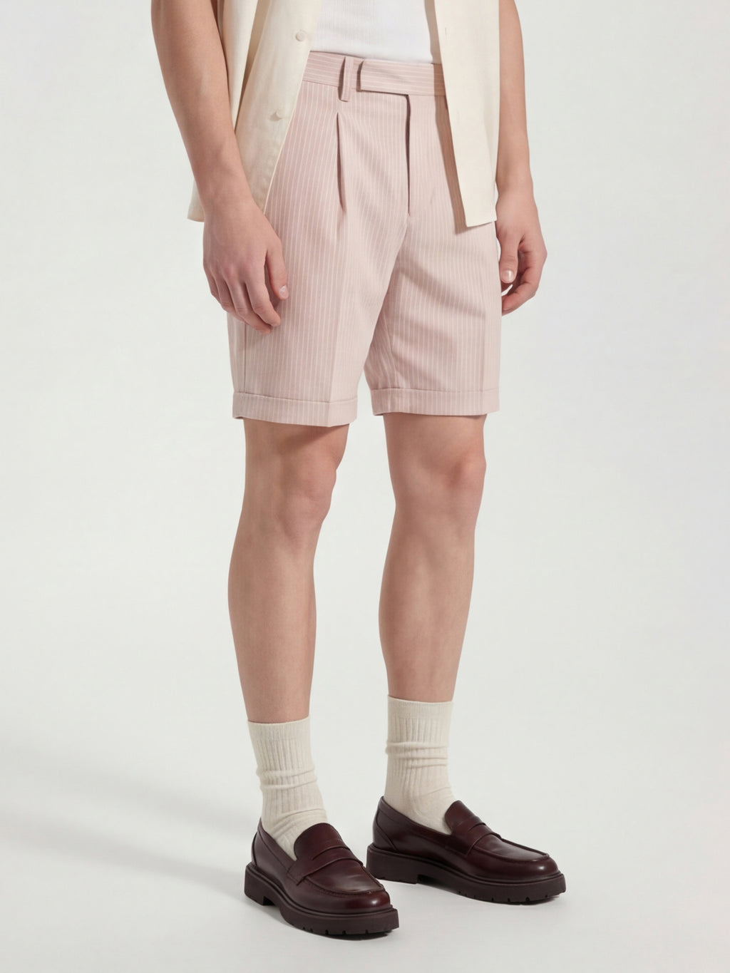 Highlander Men Pink Relaxed Fit Chino Shorts - Pink - Image 6