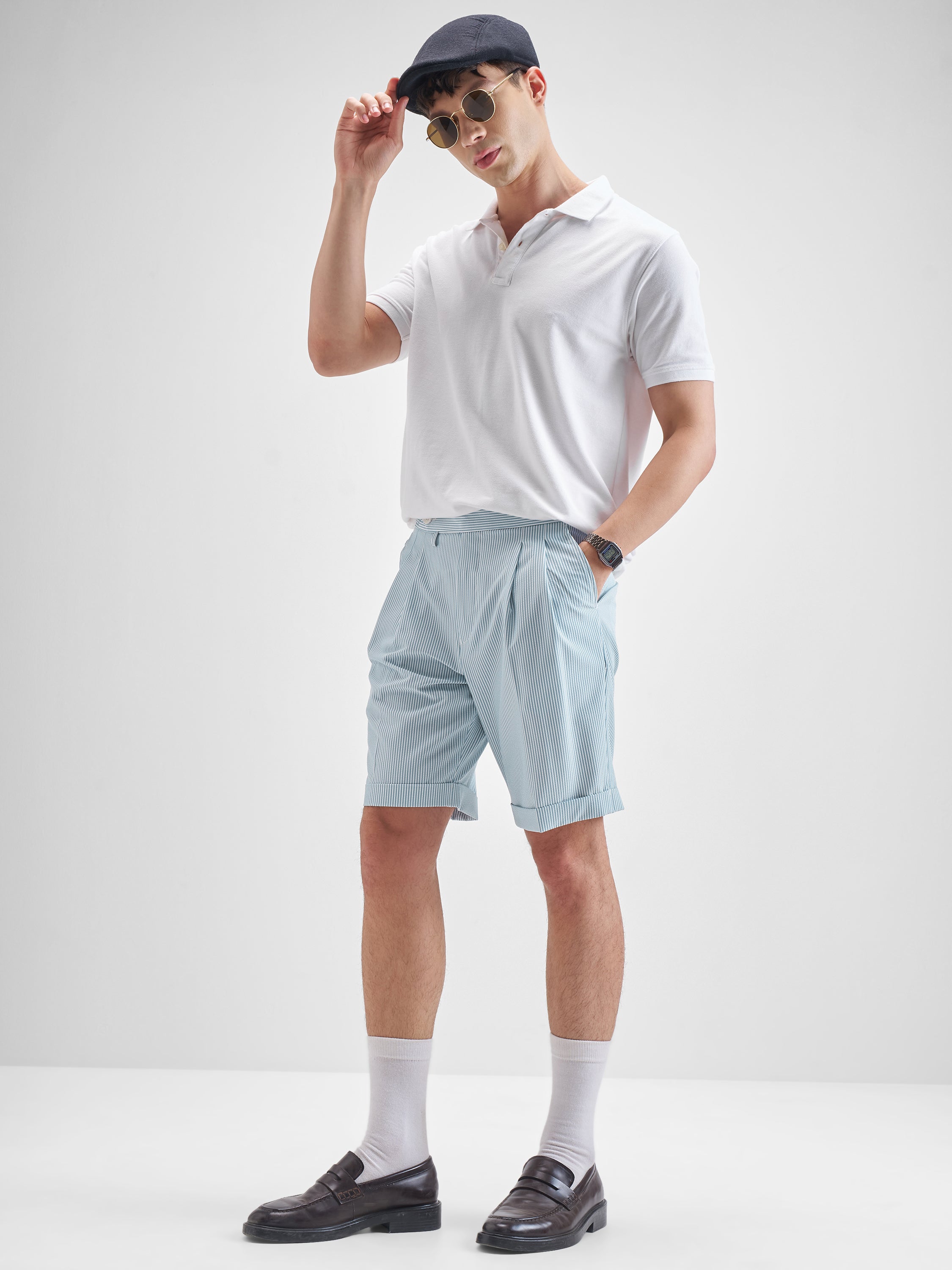 Highlander Men Blue Relaxed Fit Regular Shorts - Blue - Image 2
