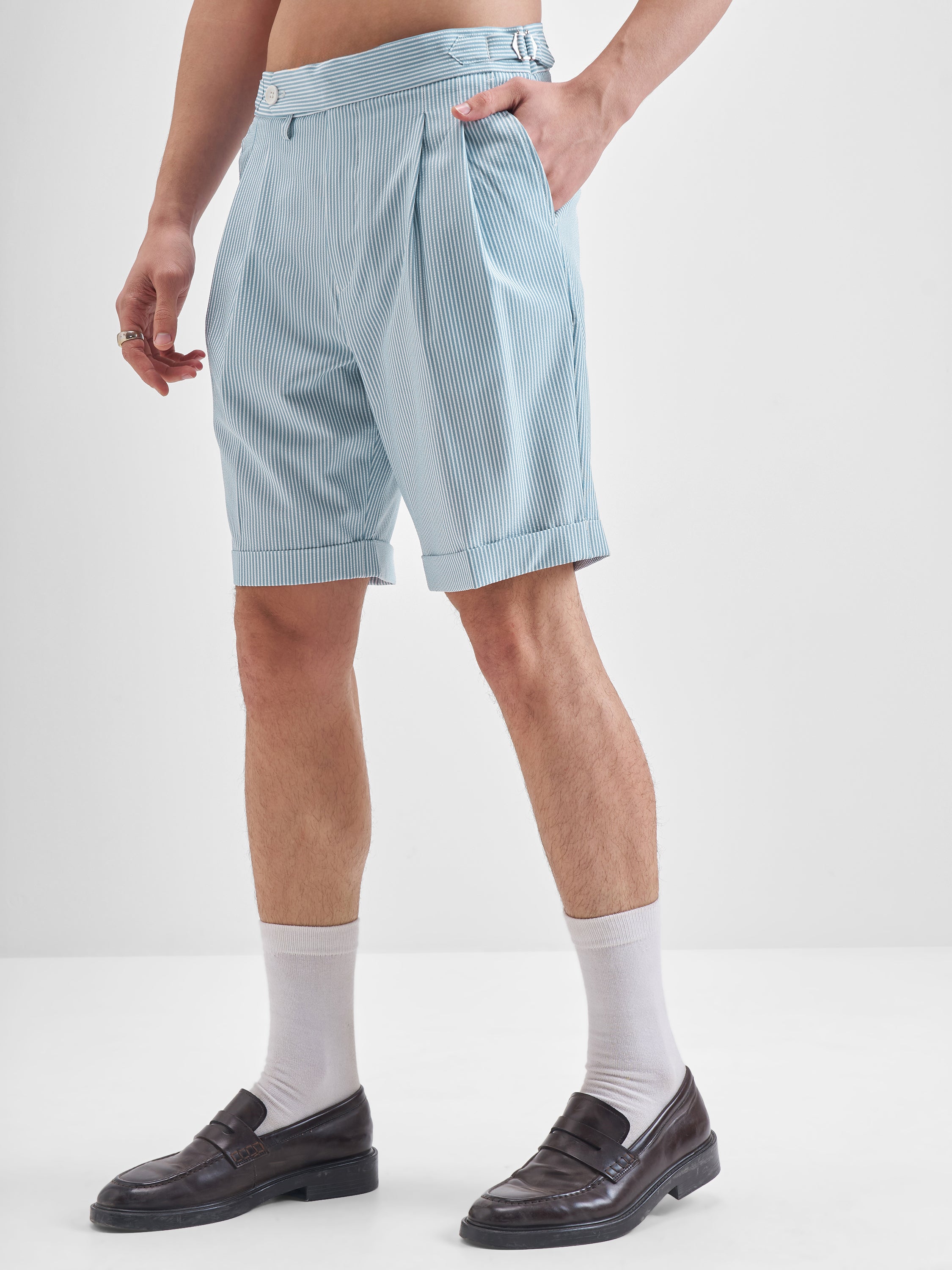 Highlander Men Blue Relaxed Fit Regular Shorts - Blue - Image 4