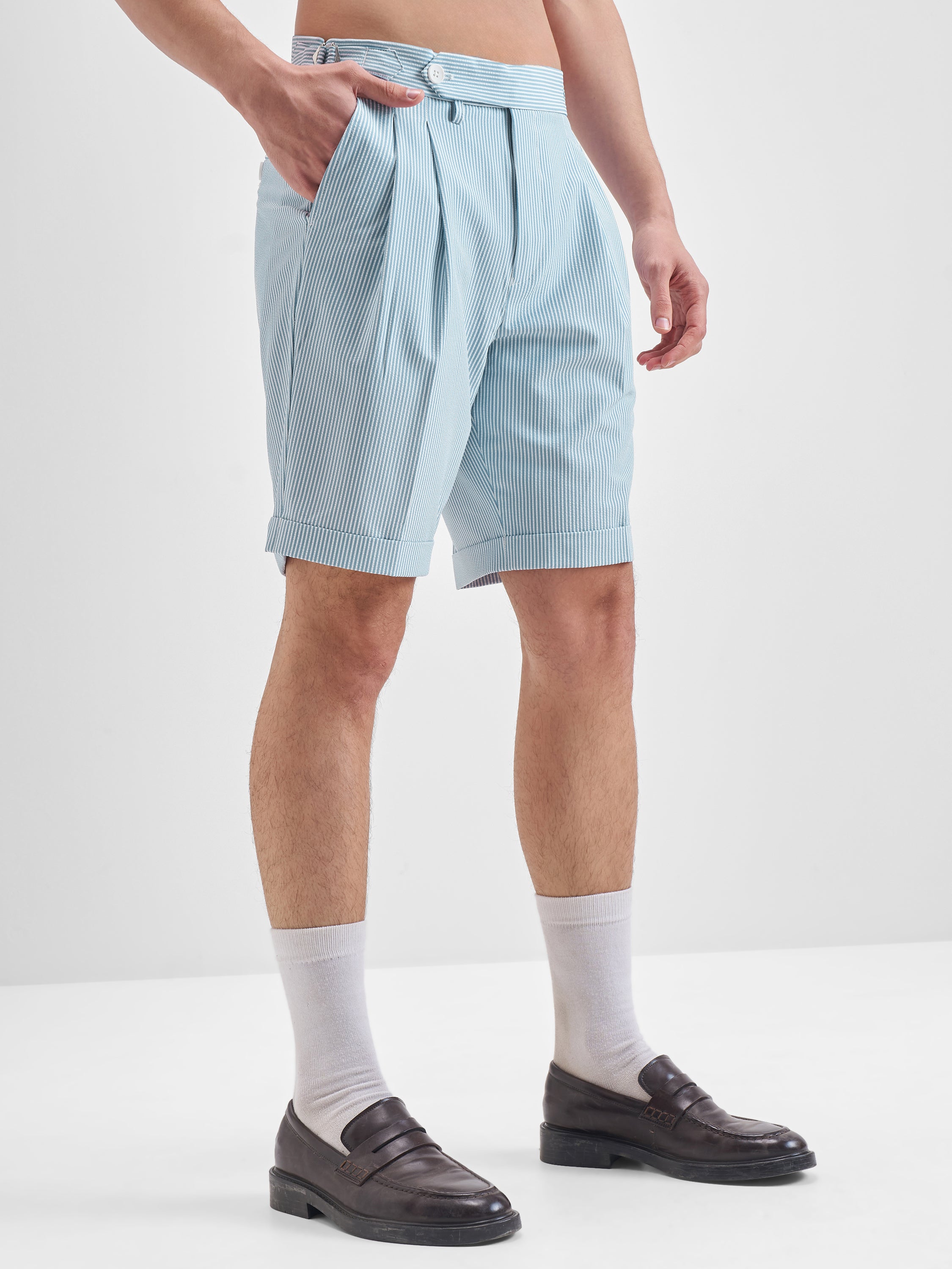 Highlander Men Blue Relaxed Fit Regular Shorts - Blue - Image 6