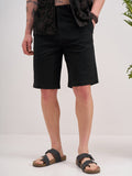 Highlander Men Black Slim Fit Chino Shorts - Black - Image 1