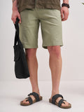 Highlander Men Olive Slim Fit Chino Shorts - Olive - Image 1