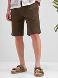 Highlander Men Brown Slim Fit Chino Shorts - Brown - Image 1