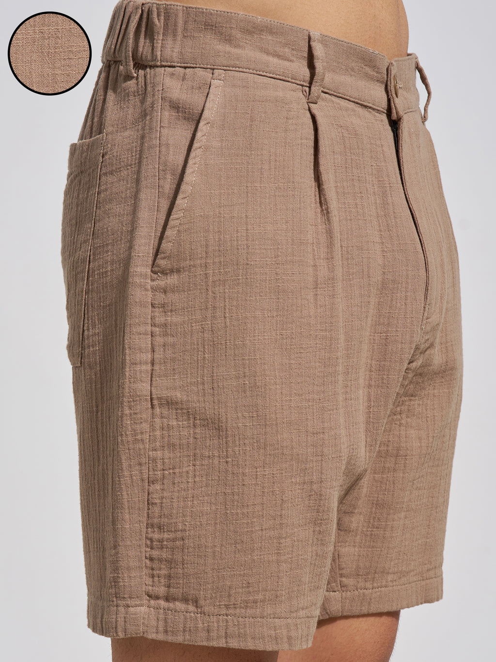 Highlander Men Brown Relaxed Fit Regular Shorts