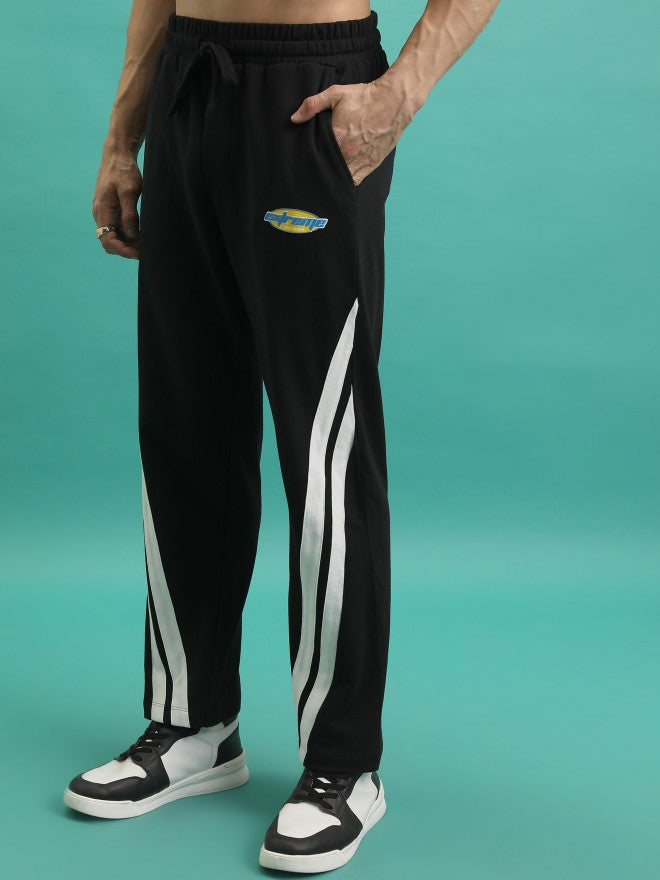 Men Relaxed Fit Track Pants - Black - Image 4