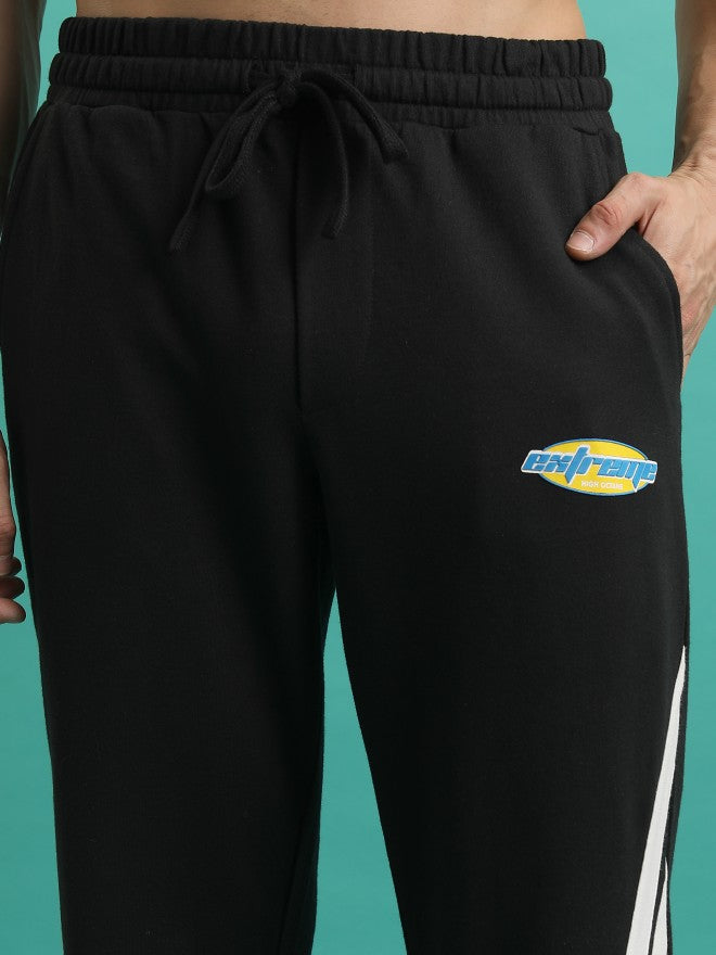 Men Relaxed Fit Track Pants - Black - Image 5