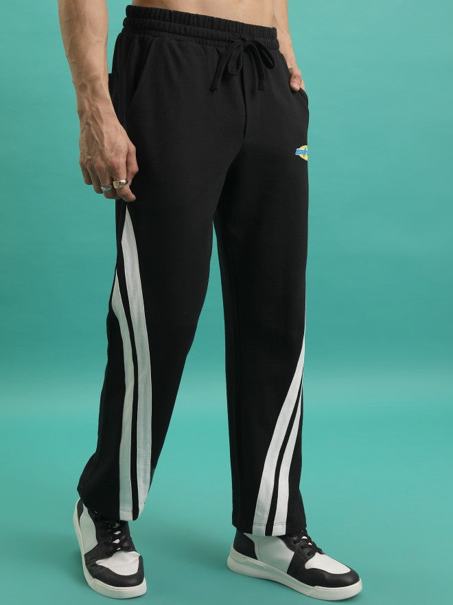 Men Relaxed Fit Track Pants - Black - Image 6