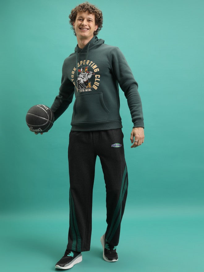 Men Relaxed Fit Track Pants - Black - Image 2