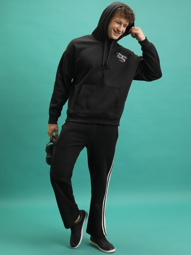 Men Relaxed Fit Track Pants - Black - Image 2