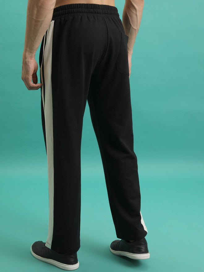 Men Relaxed Fit Track Pants - Black - Image 3