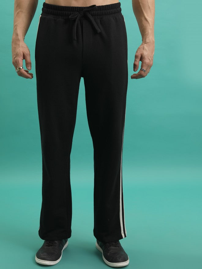 Men Relaxed Fit Track Pants - Black - Image 4