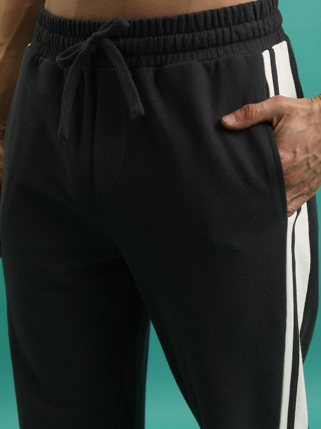 Men Relaxed Fit Track Pants - Black - Image 5