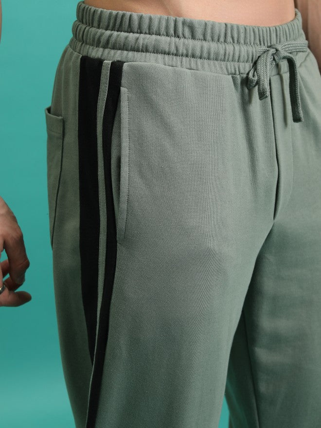 Highlander Men Green Straight Fit Regular Track Pant - Green - Image 5