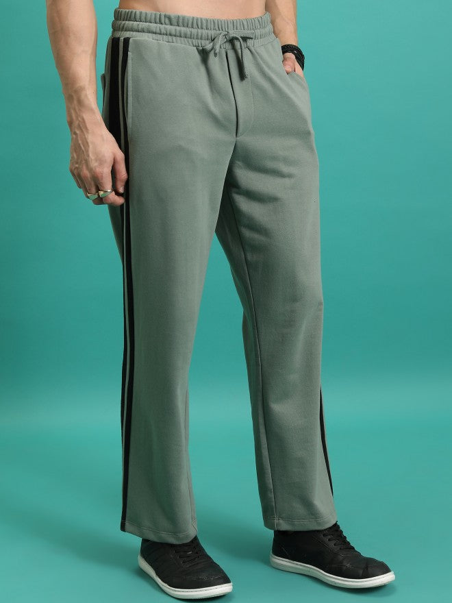 Highlander Men Green Straight Fit Regular Track Pant - Green - Image 6