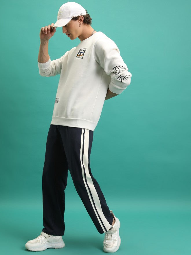 Men Relaxed Fit Track Pants - Navy Blue - Image 2