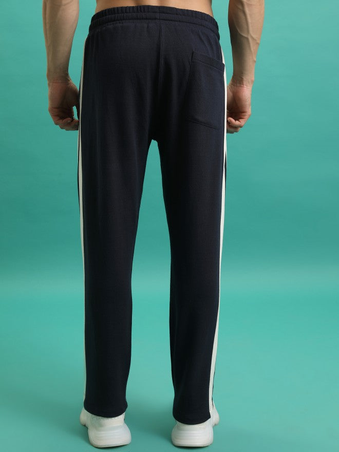 Men Relaxed Fit Track Pants - Navy Blue - Image 3