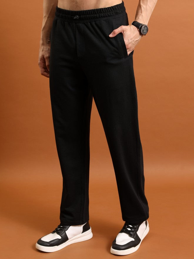 Highlander Men Black Relaxed Fit Track Pant - Black - Image 4