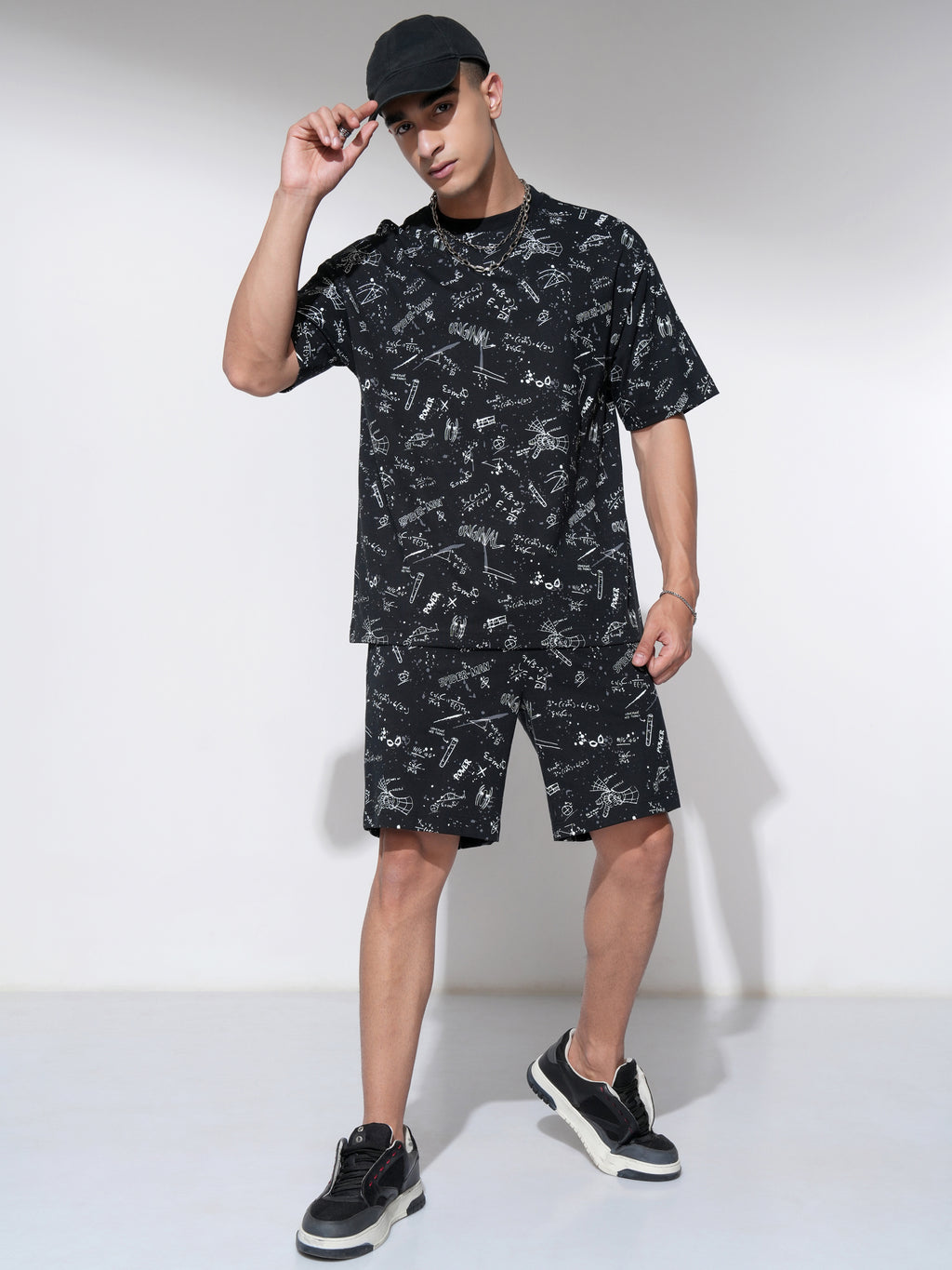 Marvel By Highlander Men Black Spider-Man T-Shirt With Shorts Co-Ords - Black - Image 2