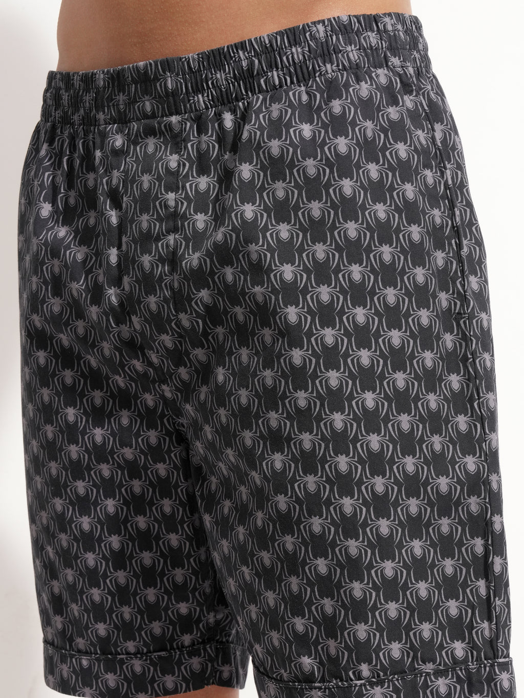 Marvel By Highlander Men Black Spider-Man Shirt With Shorts Co-Ords - Black - Image 7