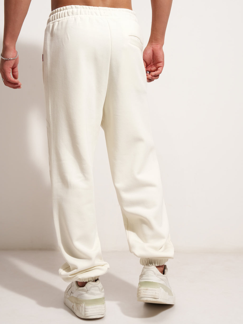 Marvel By Highlander Men Spiderman White Baggy Solid Joggers - White - Image 3