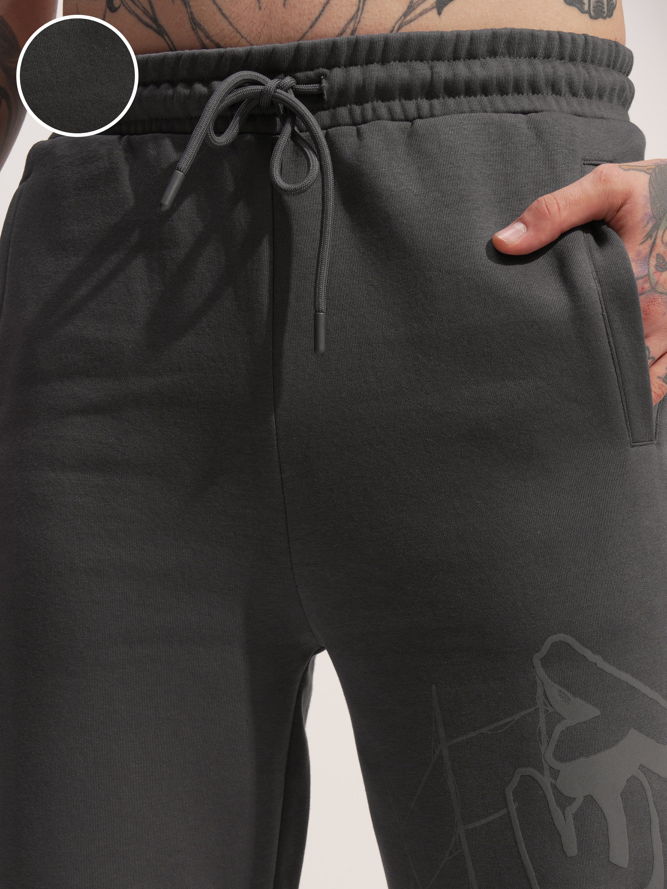 Marvel By Highlander Men Grey Spider-Man Baggy Solid Joggers - Grey - Image 5