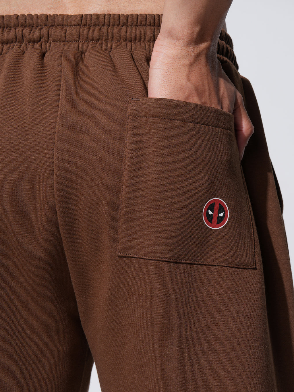 Marvel By Highlander Men Brown Deadpool Straight Fit Printed Joggers - Brown - Image 7