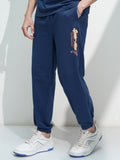 Marvel By Highlander Men Navy Blue Spider-Man Solid Relaxed Fit Joggers - Navy Blue - Image 1
